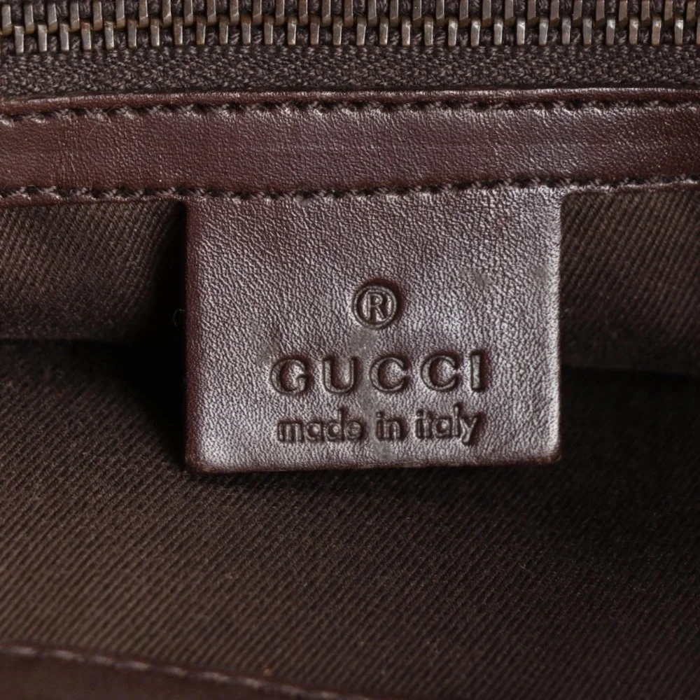 Rare Authentic Gucci GG Canvas And Leather Vertical Buckle Tote - Picture 5 of 7